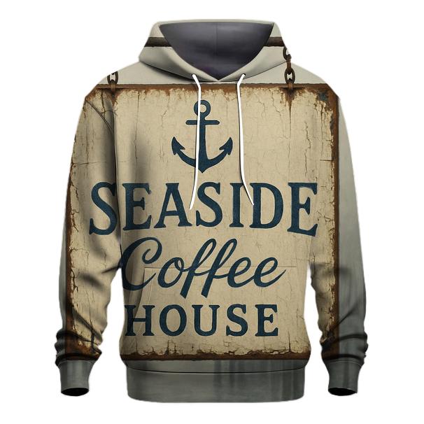 Old Harbor Coffee House Signboard graphic hoodies