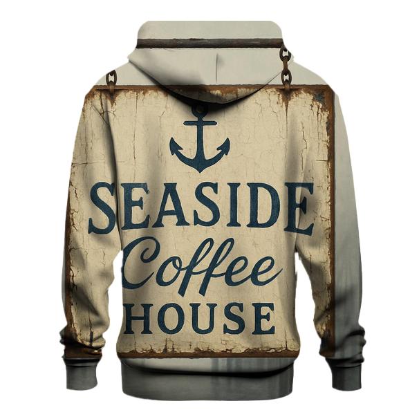Old Harbor Coffee House Signboard graphic hoodies