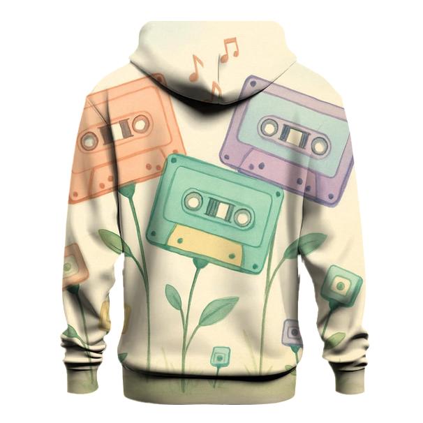 Pastel Cassette Garden hoodie trends