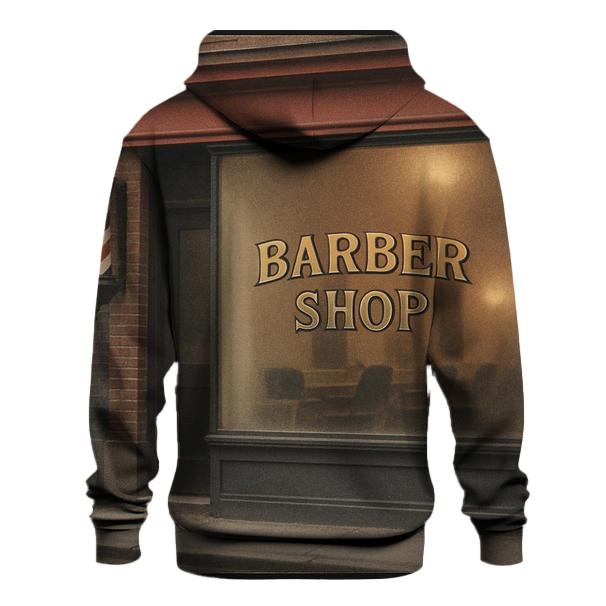 Classic Barbershop Window Front hoodie styles