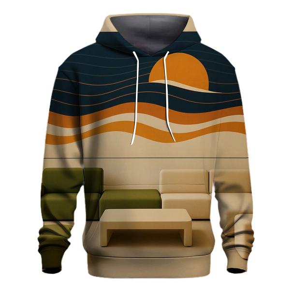 Futuristic Lounge Synth Waves zip-up hoodies