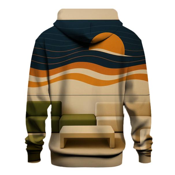 Futuristic Lounge Synth Waves zip-up hoodies