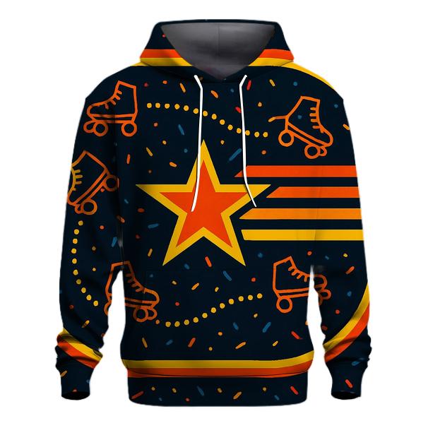 Retro Roller Skate Rink Glow hoodie styles