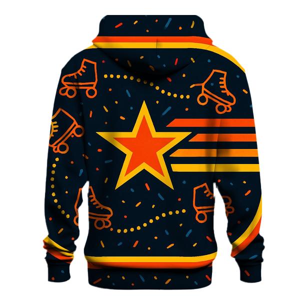 Retro Roller Skate Rink Glow hoodie styles