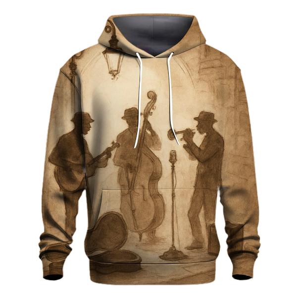 Sepia Street Jam Session embroidered hoodies