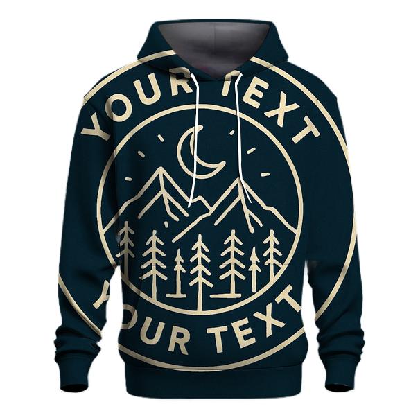 Midnight Mountain Monoline Badge hoodie designs