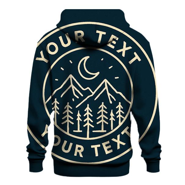 Midnight Mountain Monoline Badge hoodie designs