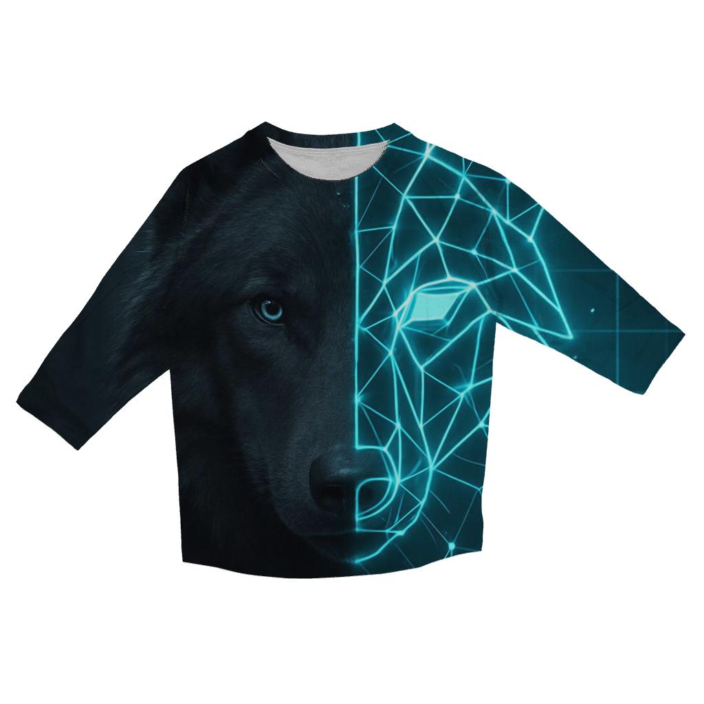 Urban Shadow Duality Wolf stylish quarter sleeve tops