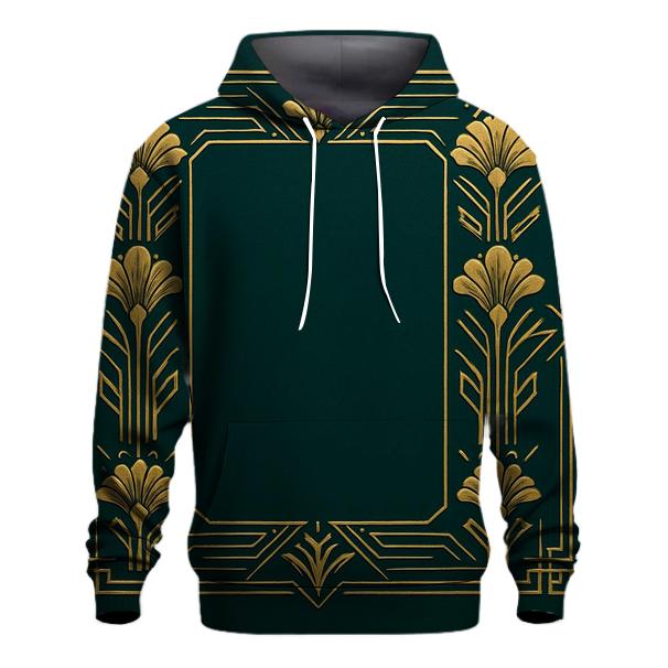 Floral Art Deco Frame hoodies fashion