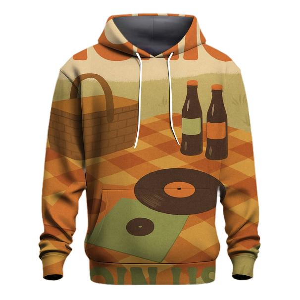 Seventies Summer Picnic Poster premium hoodies