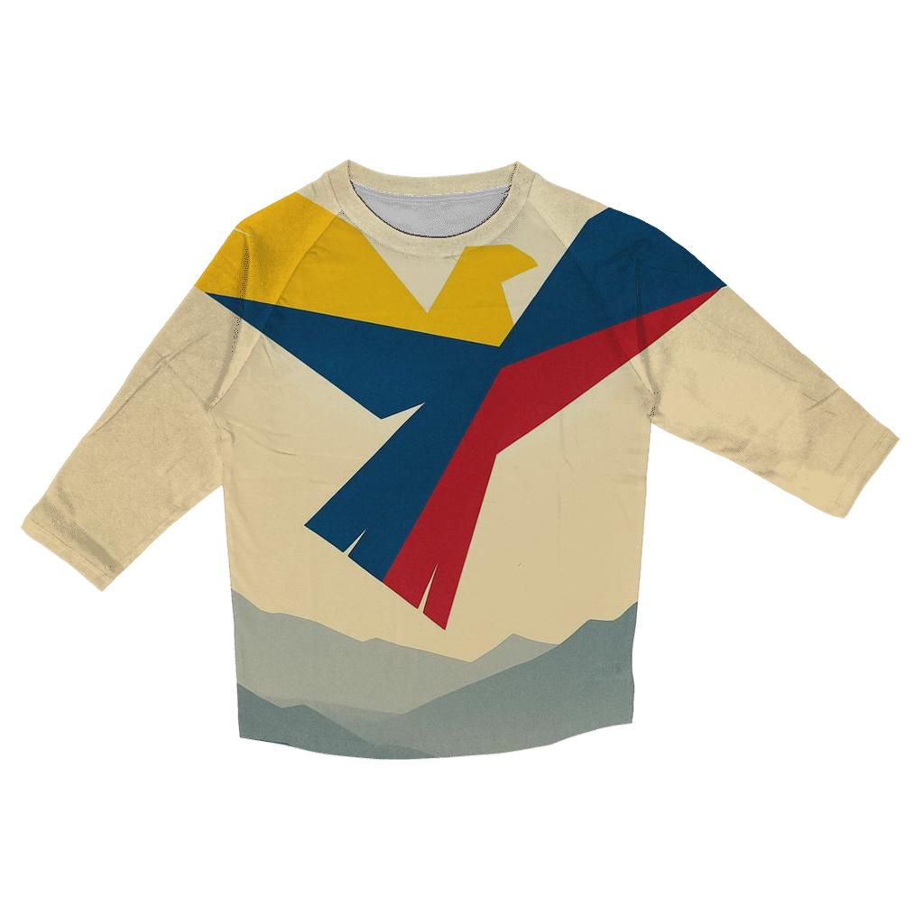 Eagle Of The Andes Sky printed three quarter sleeve shirts