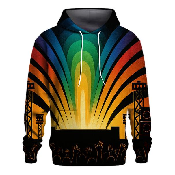 Rainbow Stage Silhouette printed hoodies