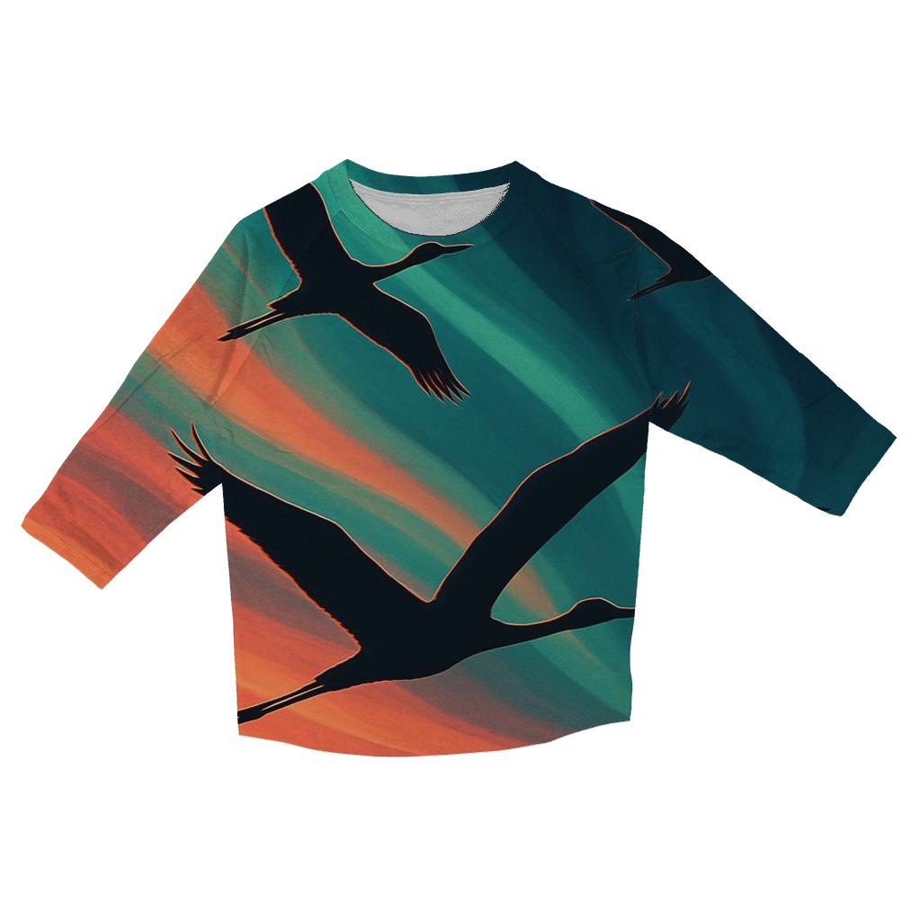 Aurora Sunset Flight cotton quarter sleeve shirts