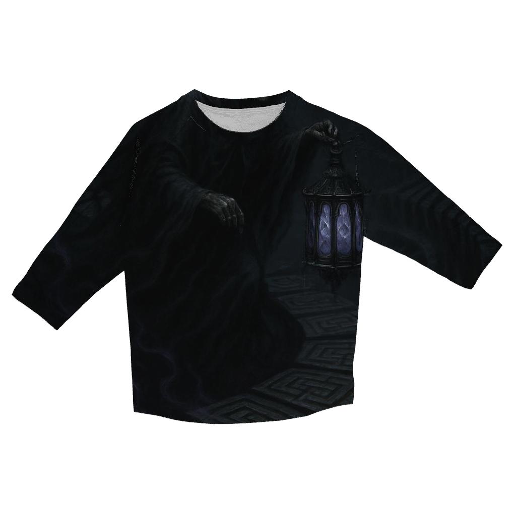 Pilgrim Of The Black Labyrinth stylish quarter sleeve tops