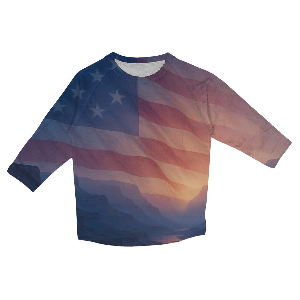Stars Over The Grand Canyon Banner custom 3/4 sleeve shirts