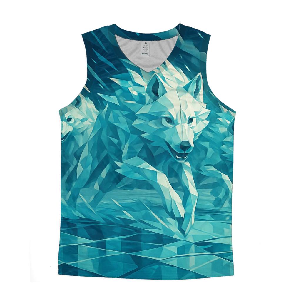 Shattered Ice Pack Run graphic print tank tops