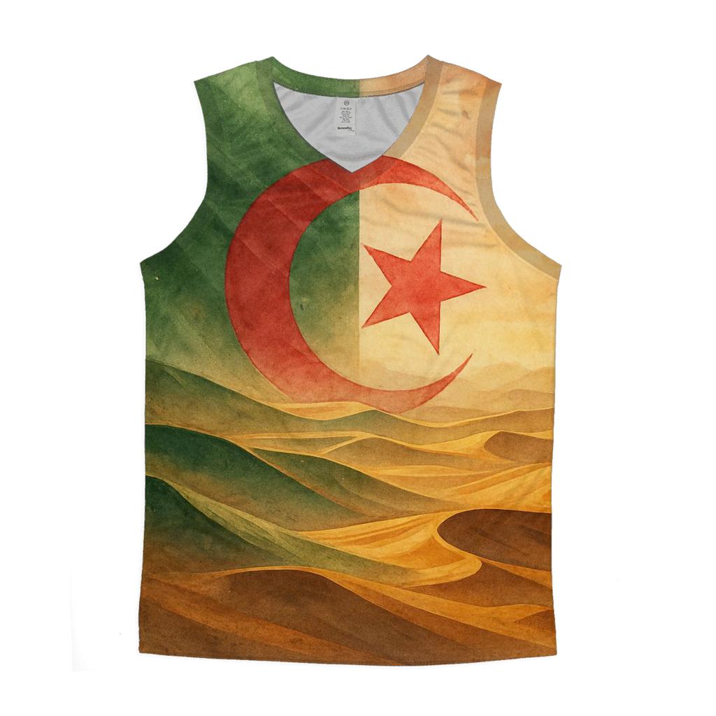 Saharan Dunes In Tricolor Winds personalized athletic tanks