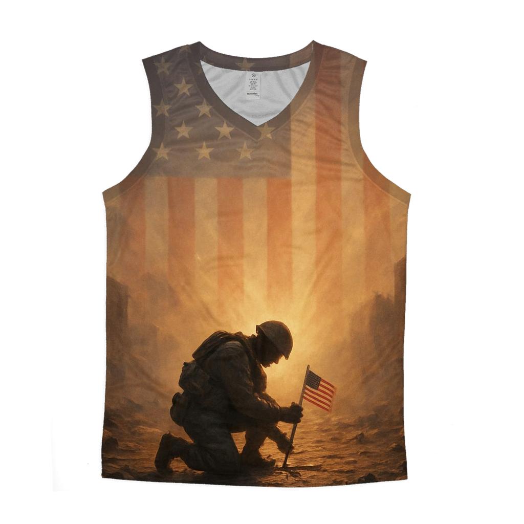 Rising From The Battlefield Dawn stylish racerback tanks