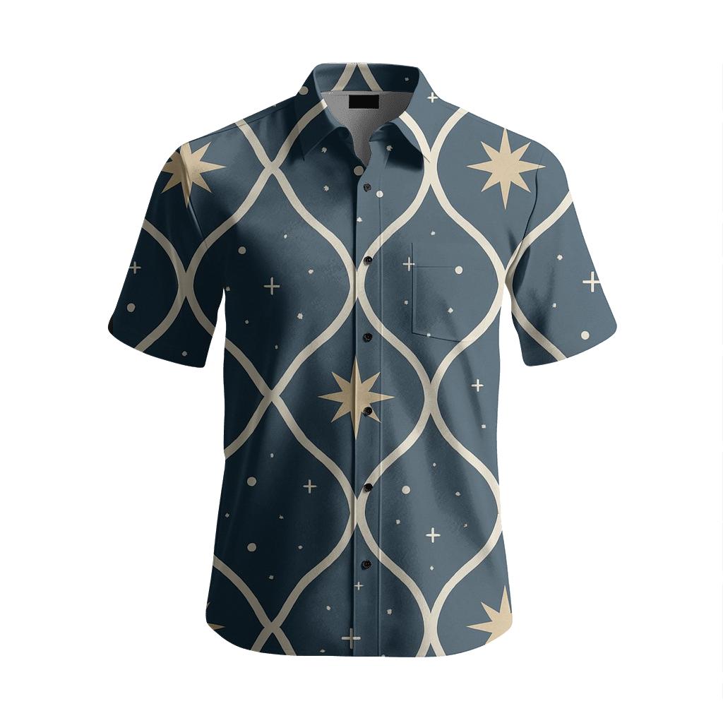 Celestial Ogee Starfield Lattice custom embroidered shirts