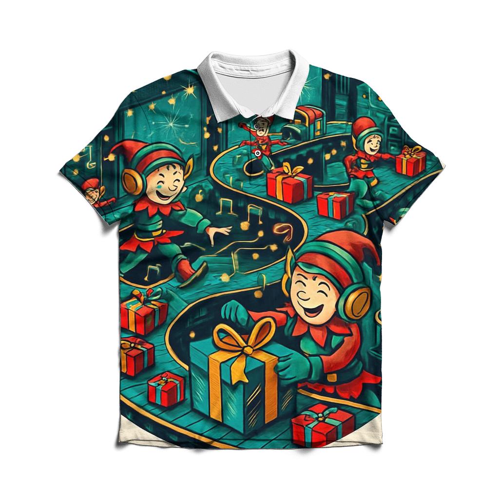 Elves Midnight Gift Factory Jam stylish collar polo tees