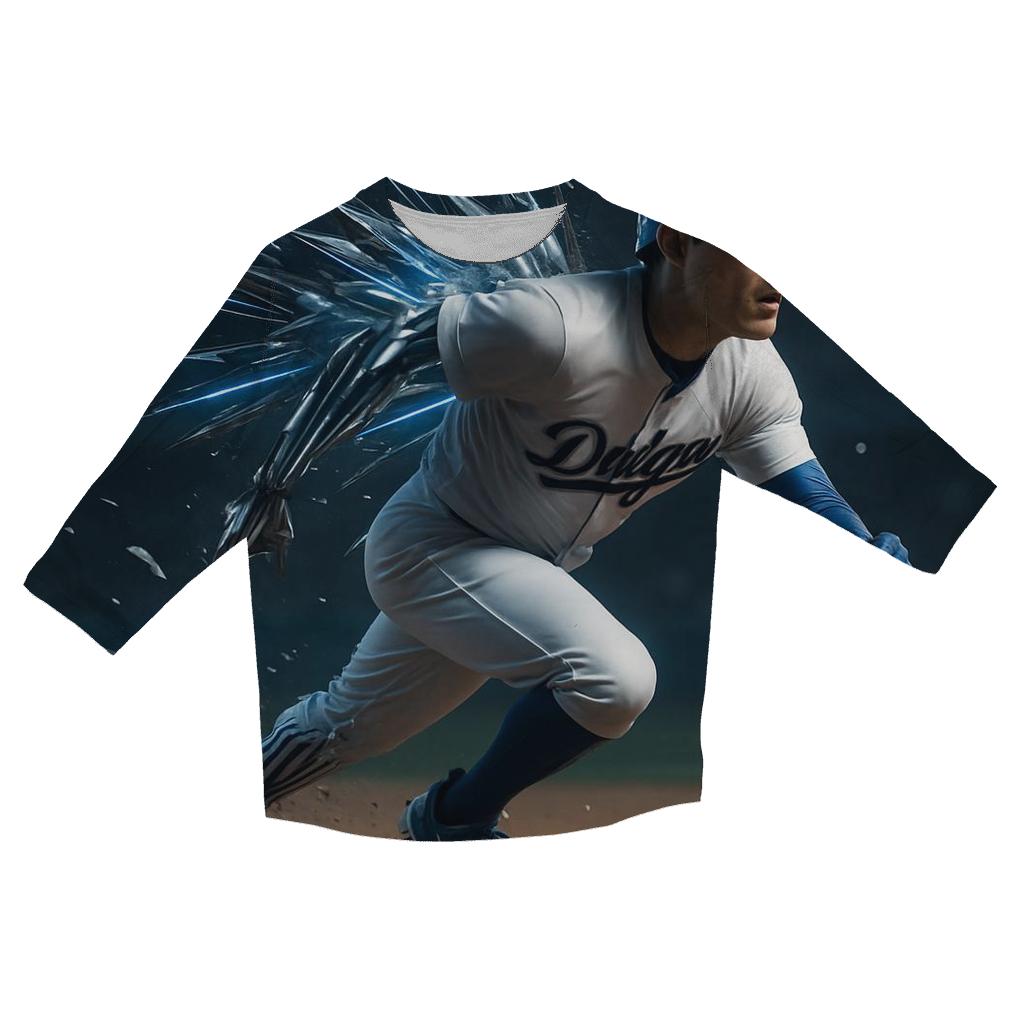 Chrome Winged Speed Runner trendy 3/4 sleeve tops