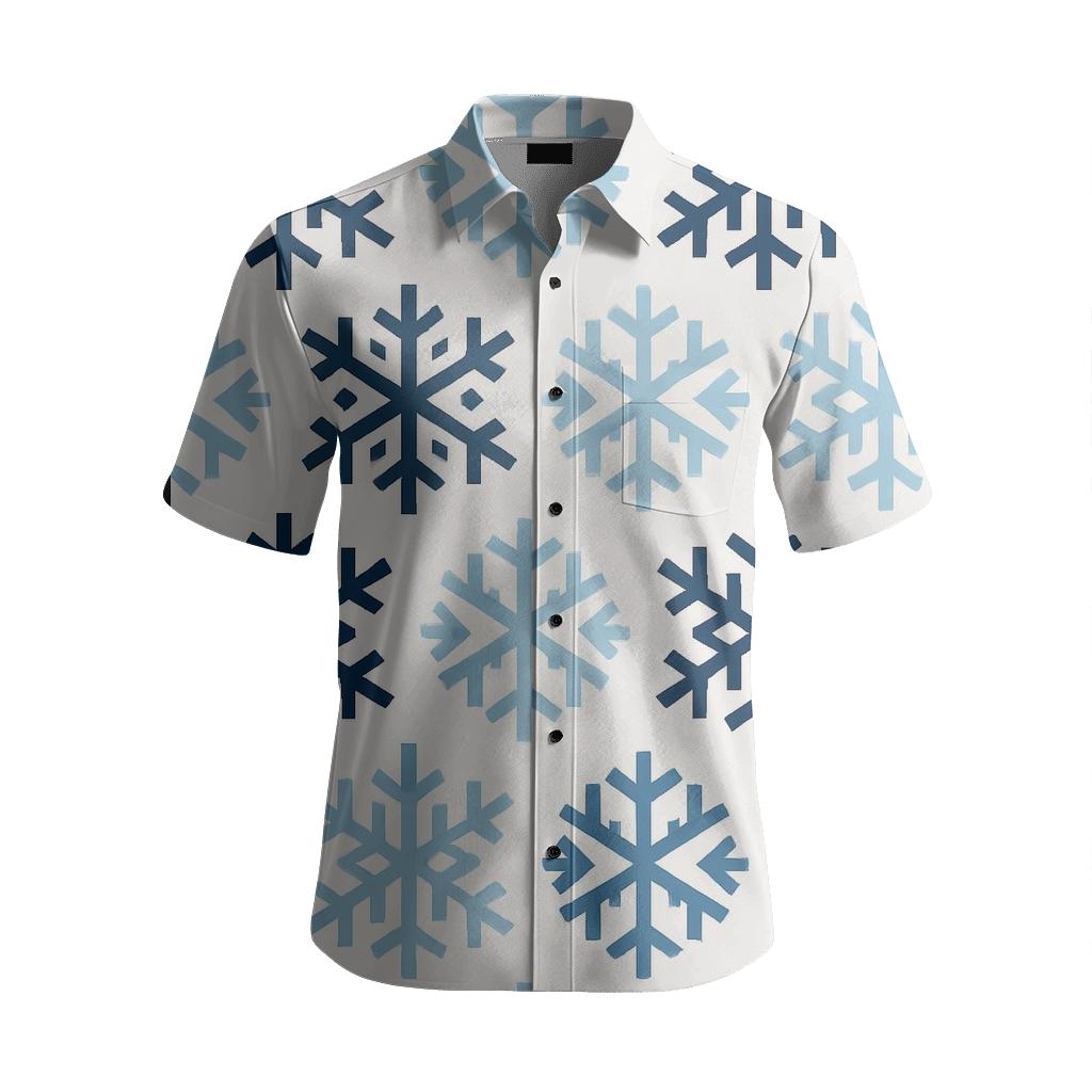 Nordic Snowflake Tessellation Grid custom embroidered shirts