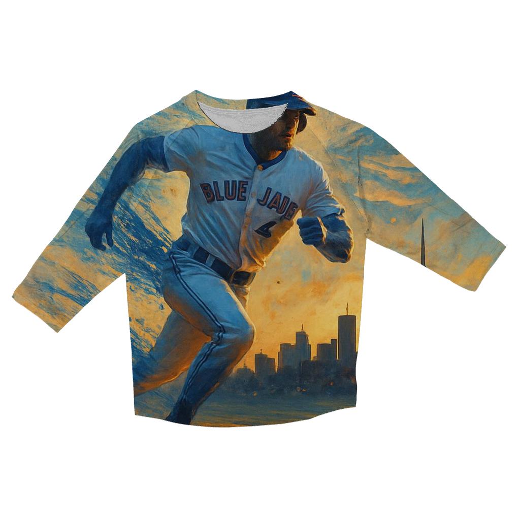 Skyline Echo Runner Blue Jays Classic trendy 3/4 sleeve tops