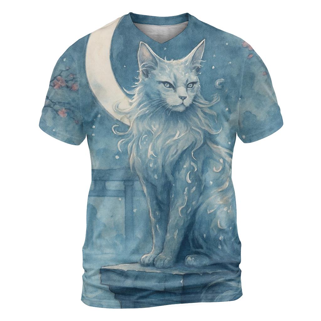 Moonlit Shrine Guardian Cat personalized full print shirts