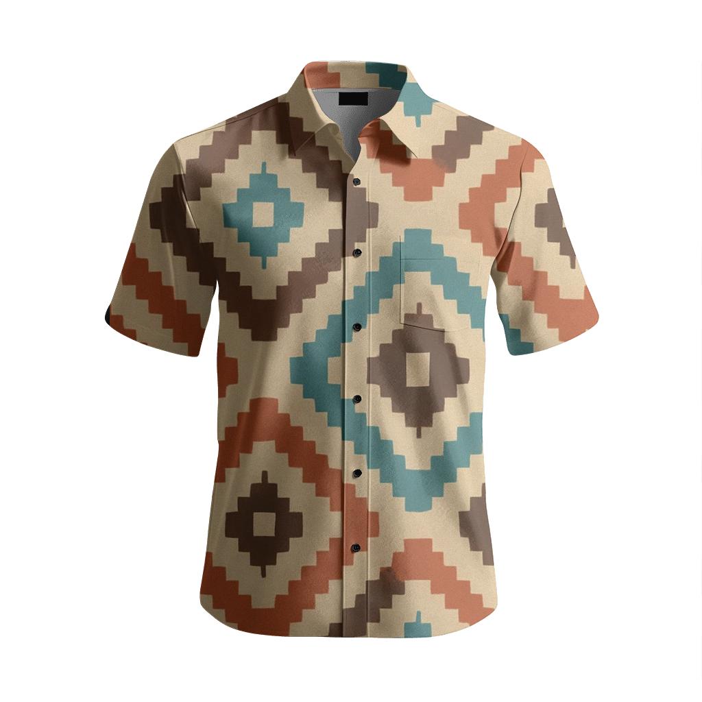 Desert Mirage Ikat Diamonds personalized embroidery shirts