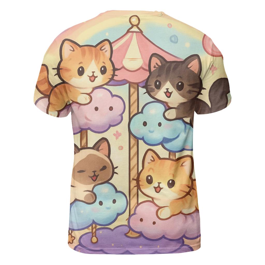 Candy Cloud Carousel Cats personalized full print shirts