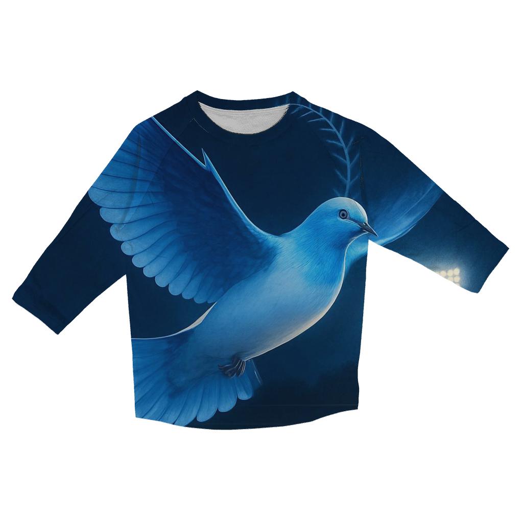 Midnight Dove Over Left Field custom 3/4 sleeve shirts