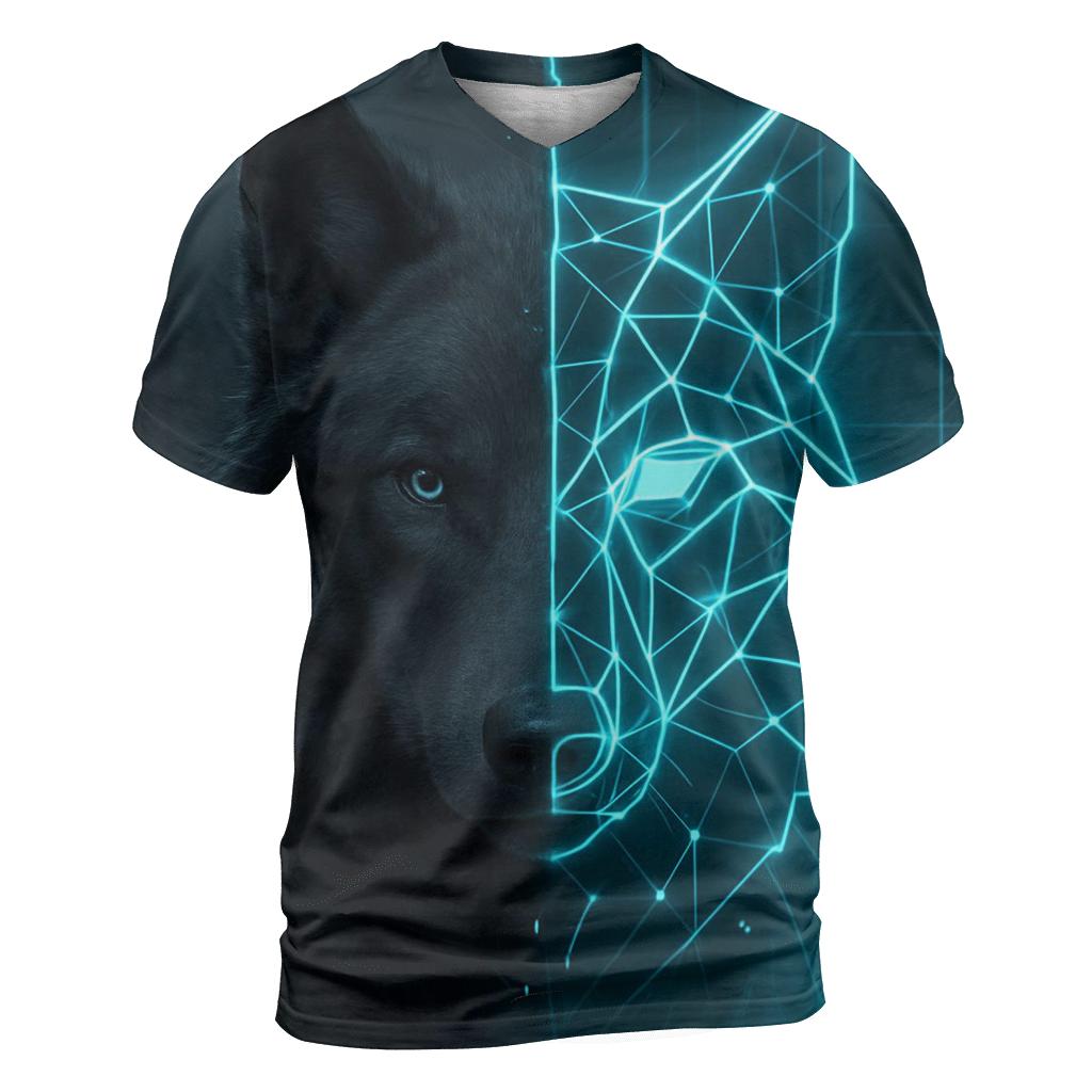 Urban Shadow Duality Wolf statement graphic shirts