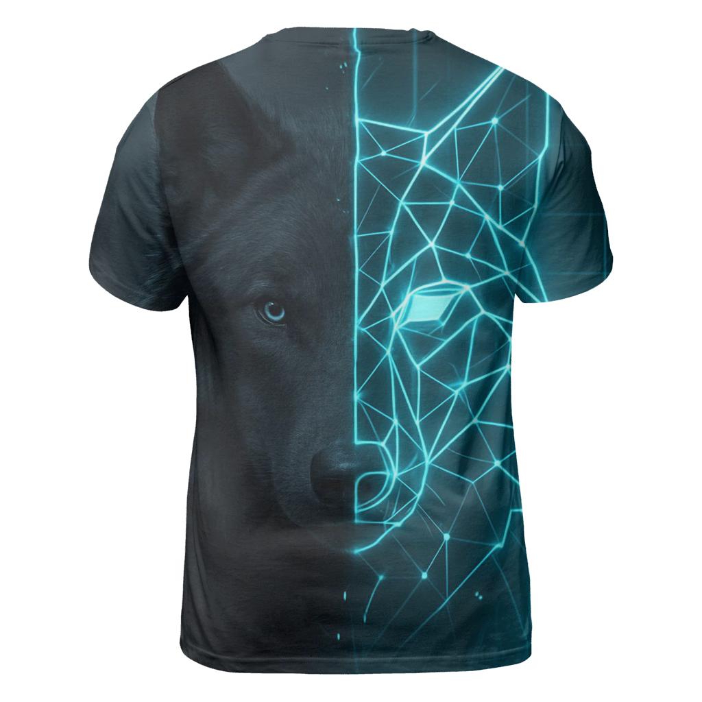 Urban Shadow Duality Wolf statement graphic shirts
