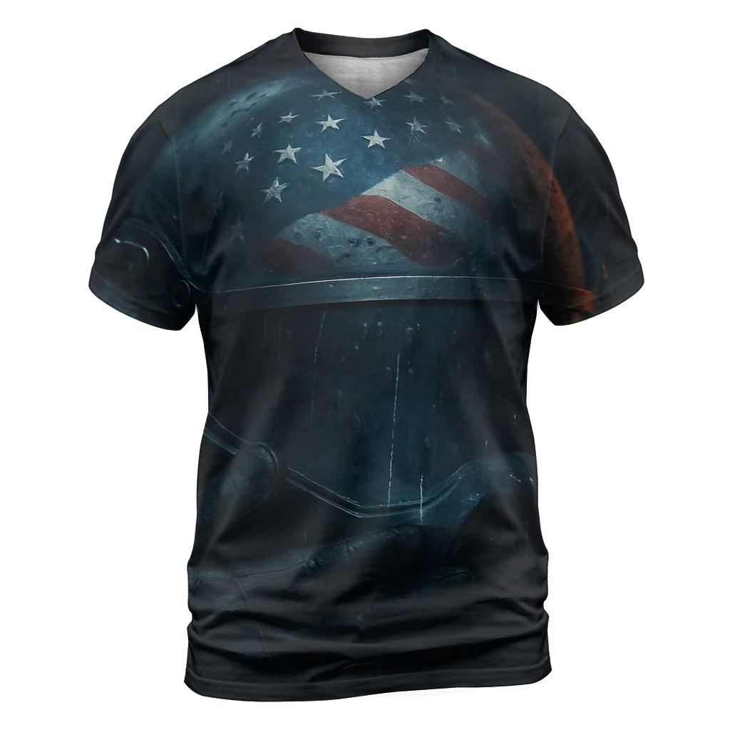 Stars Reflected In Steel artistic all-over print tops