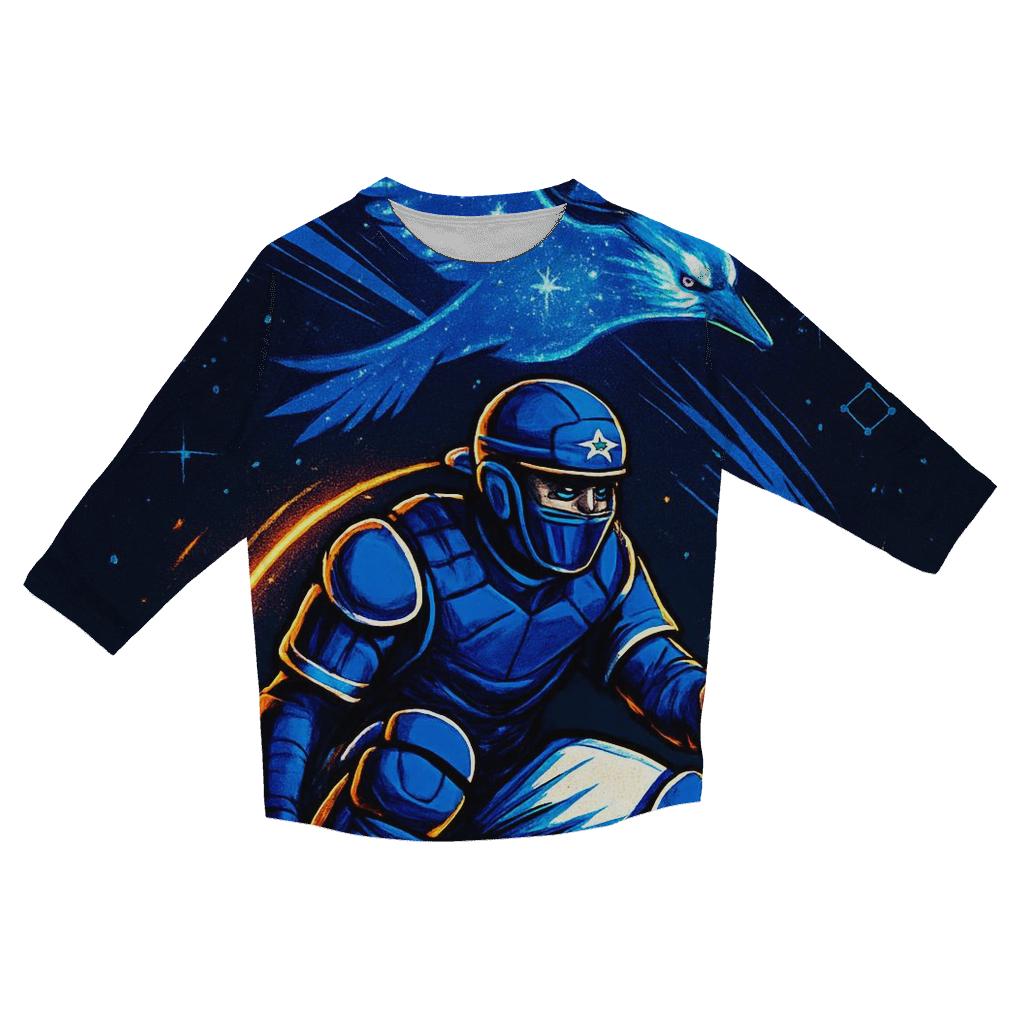 Celestial Cage Catcher Blue Jays fashion 3/4 sleeve shirts