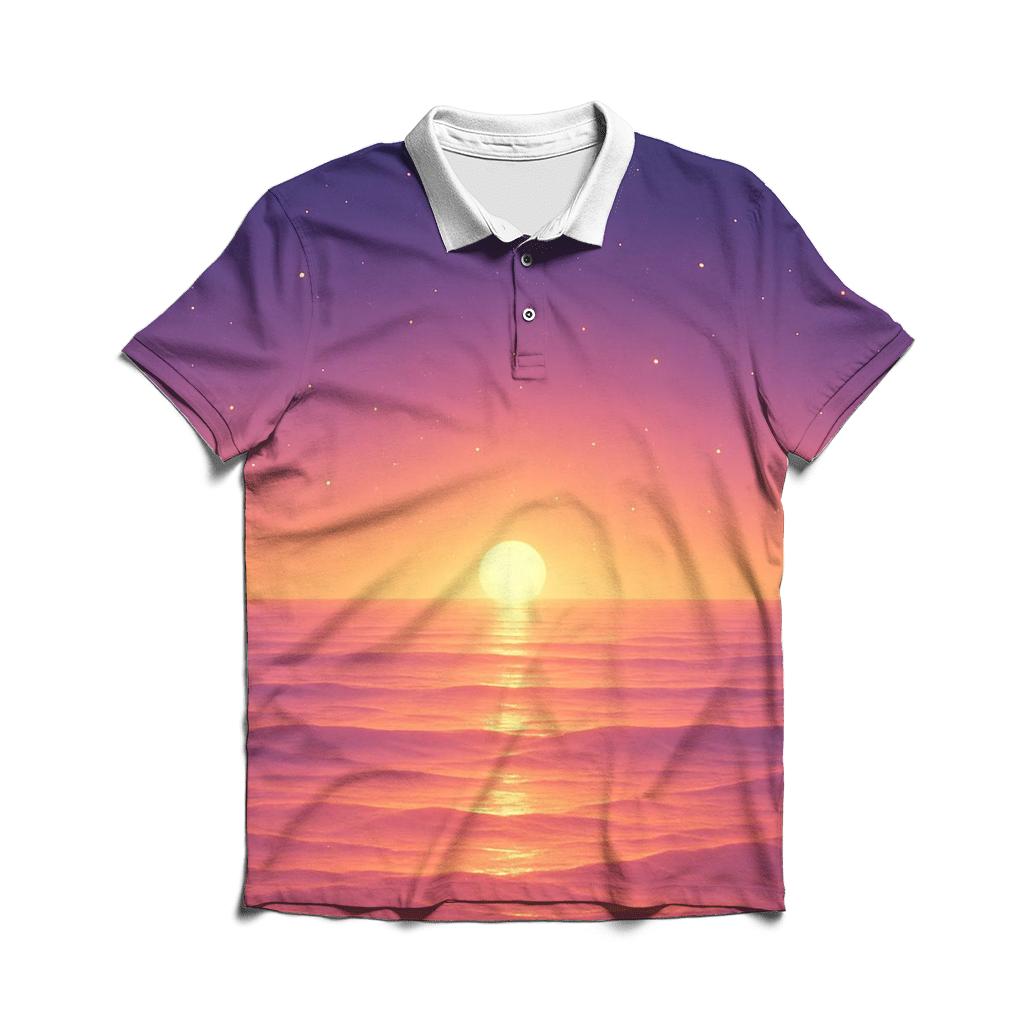 Solar Tides At Dusk stylish collar polo tees