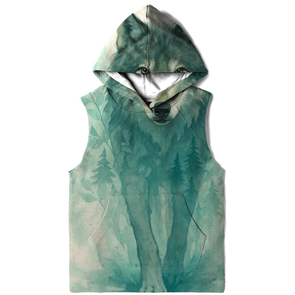 Forest Spirit Watercolor Wolf printed hoodies