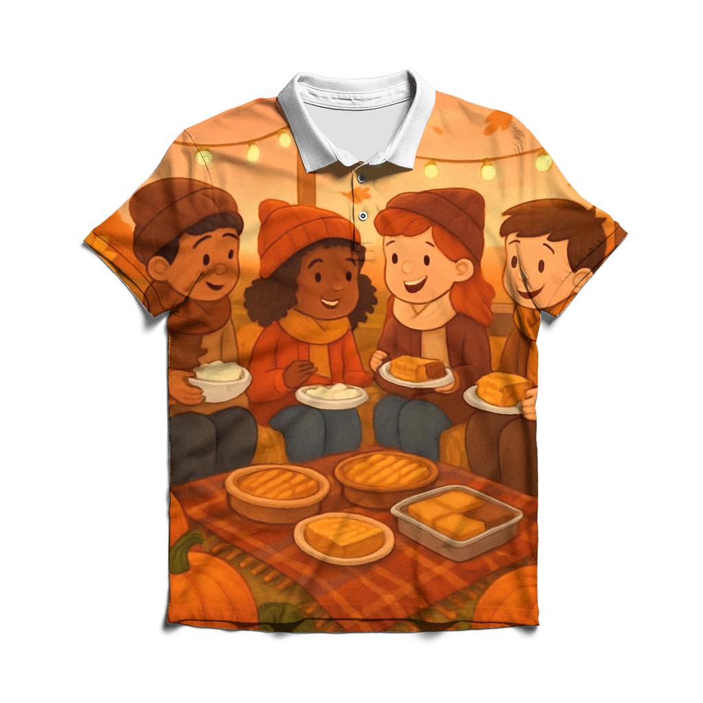 Pumpkin Patch Hayride Supper branded logo polo shirts