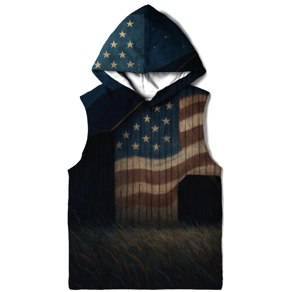 Rustic Barn Night Flag Constellation premium hoodies