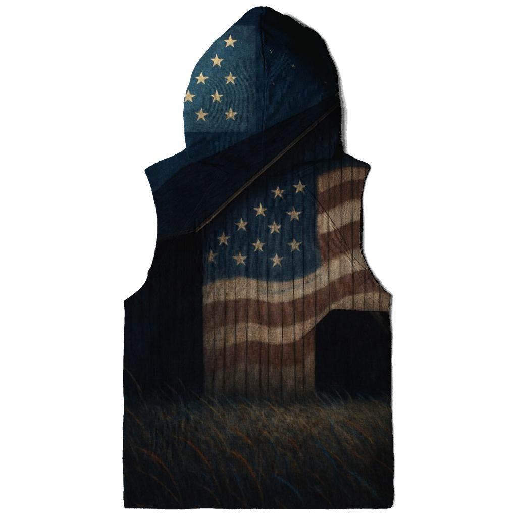 Rustic Barn Night Flag Constellation premium hoodies