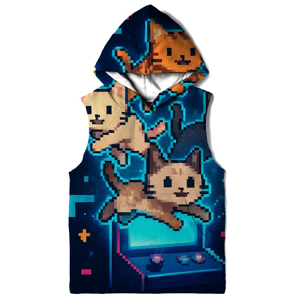 Retro Arcade Pixel Cat Squad pullover hoodies