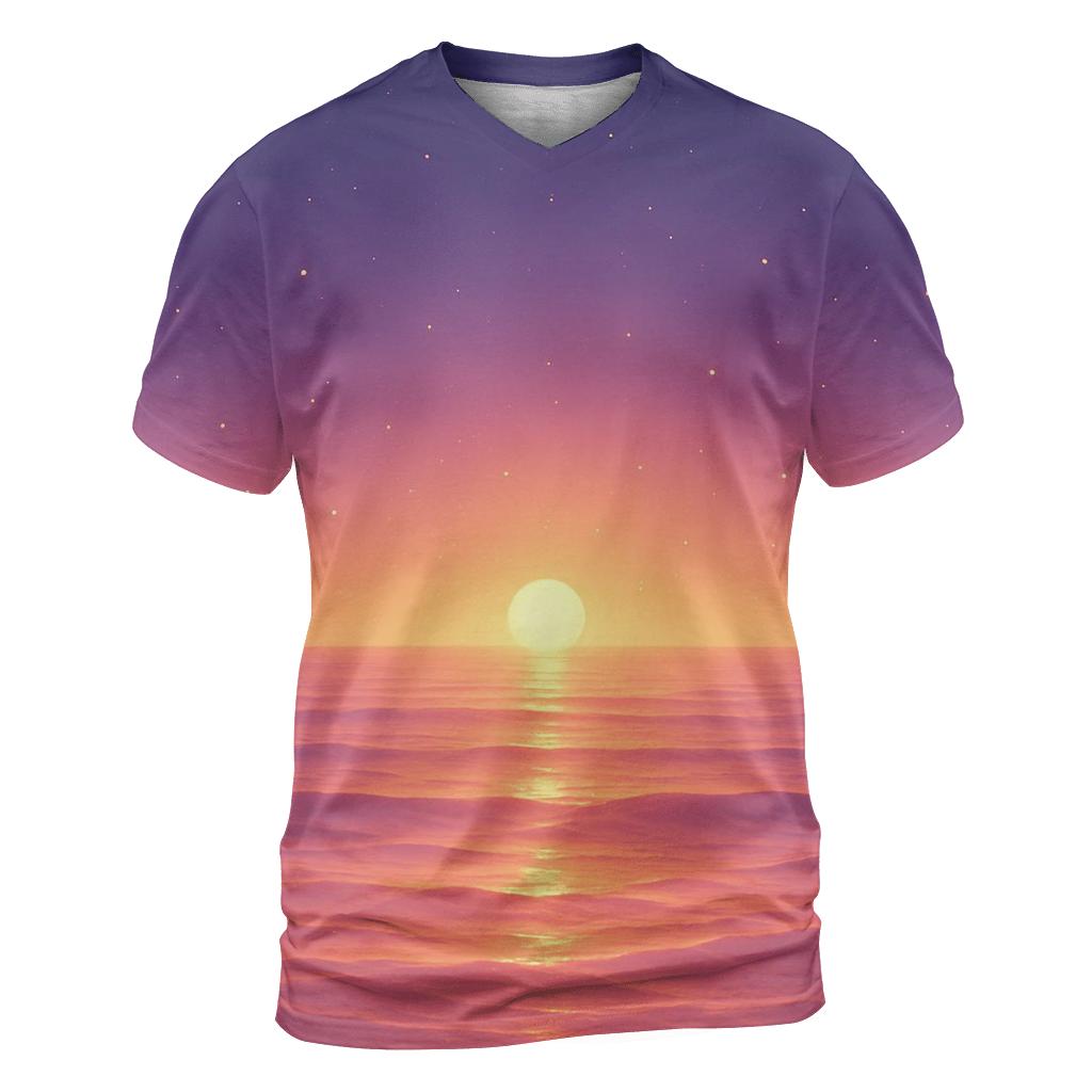 Solar Tides At Dusk artistic all-over print tops