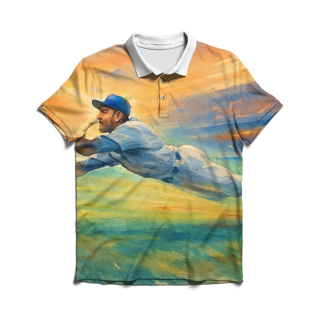 California Sunset Outfield Dive casual sports polo shirts