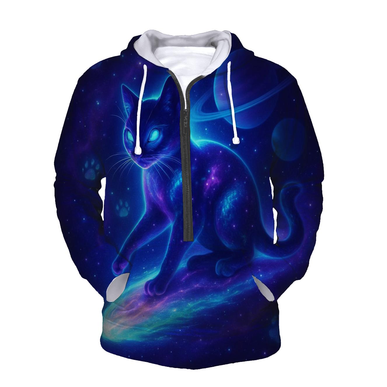 Nebula Voyager Cat premium hoodies
