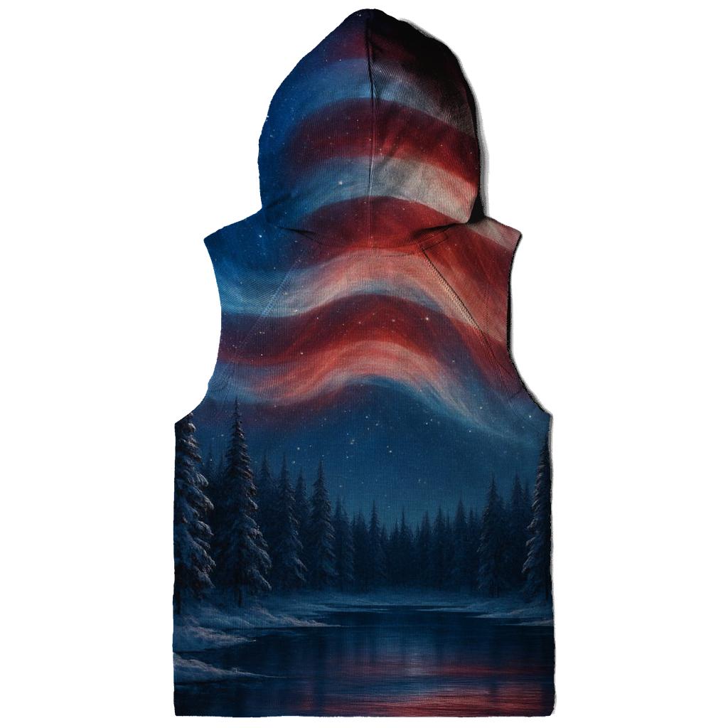 Aurora Borealis Flag Veil embroidered hoodies