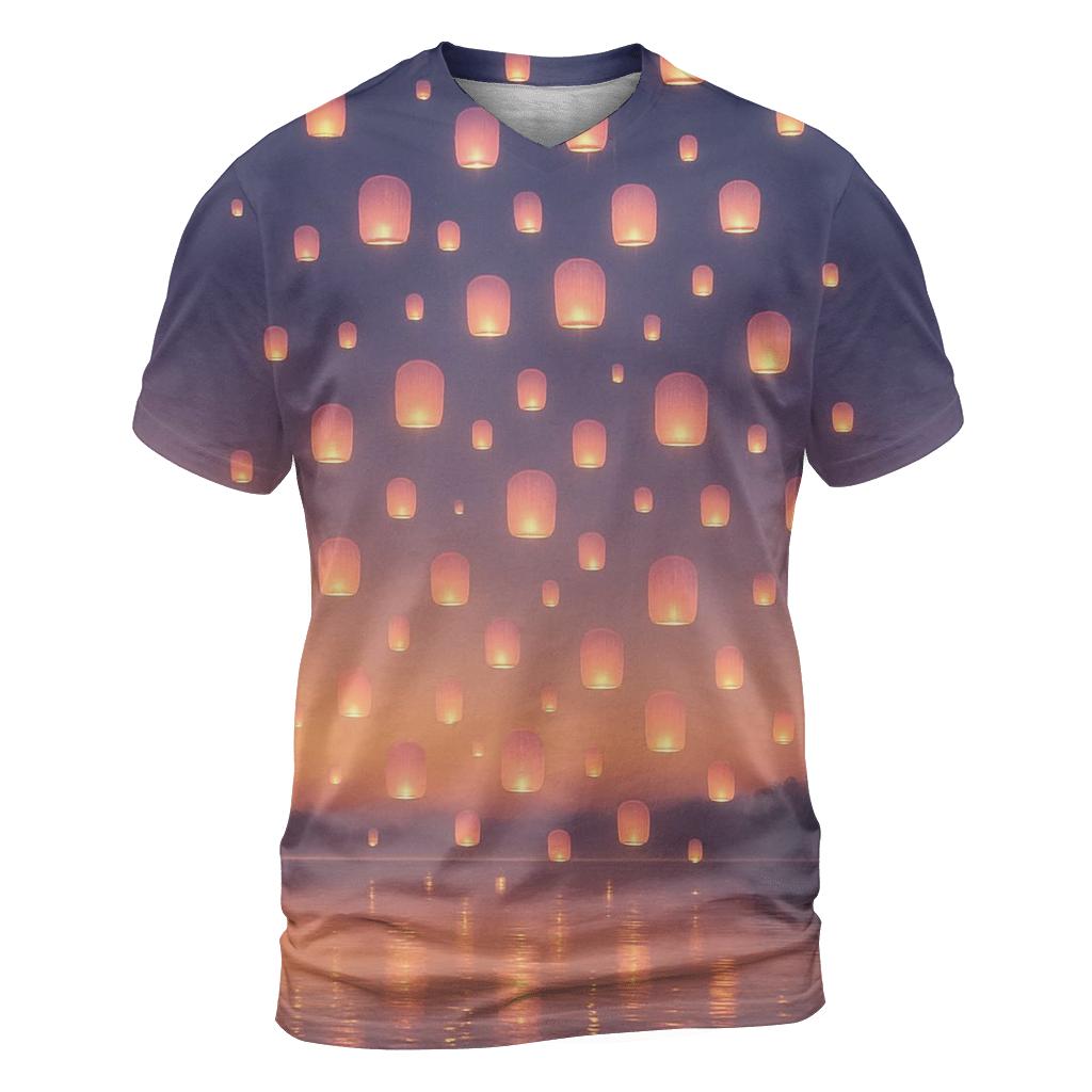 Sky Lantern Drift statement graphic shirts