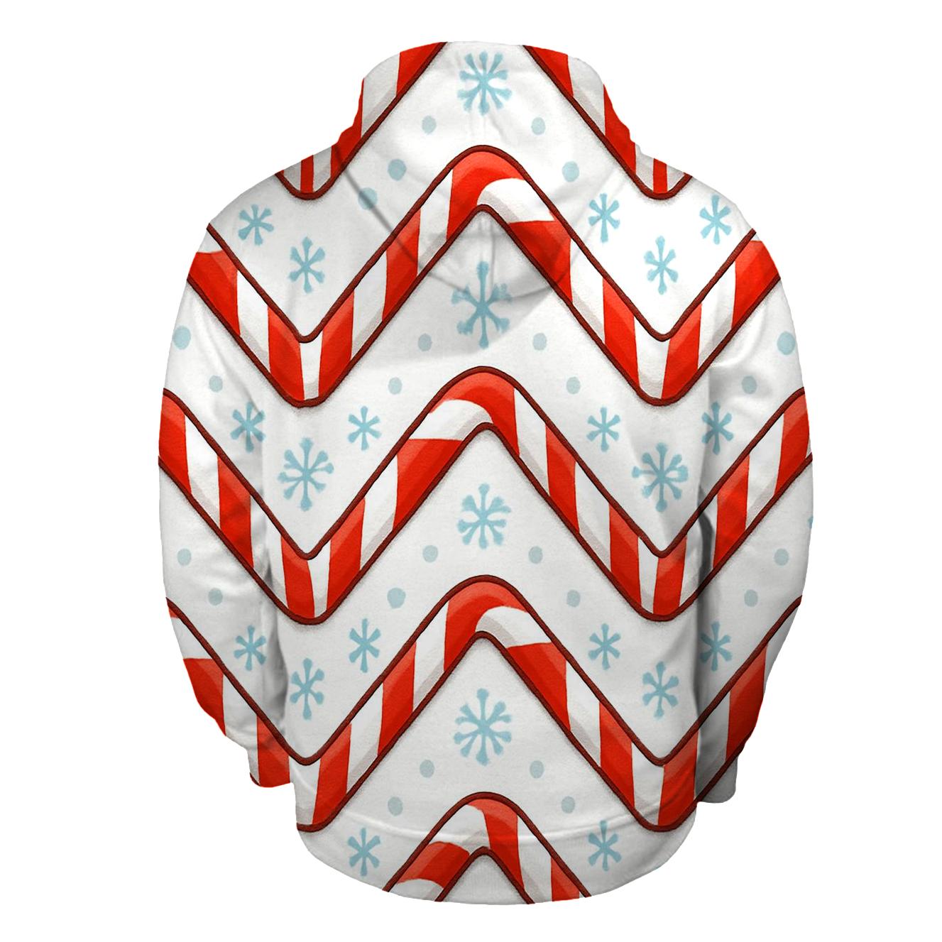 Candy Cane Chevron Parade On Snowfield hoodie designs