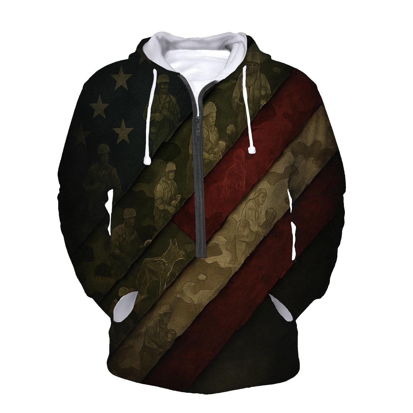 Camouflage Of Freedom premium hoodies