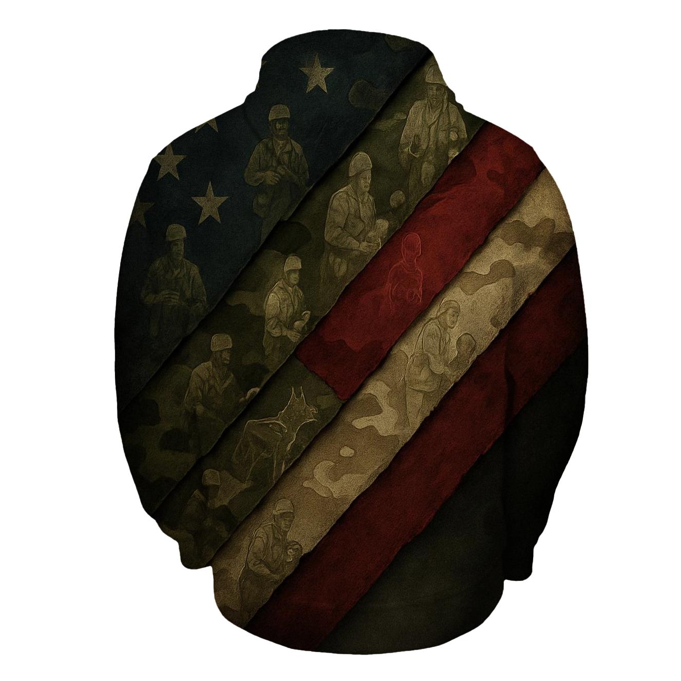 Camouflage Of Freedom premium hoodies