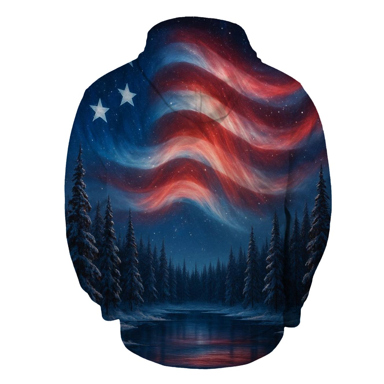 Aurora Borealis Flag Veil pullover hoodies